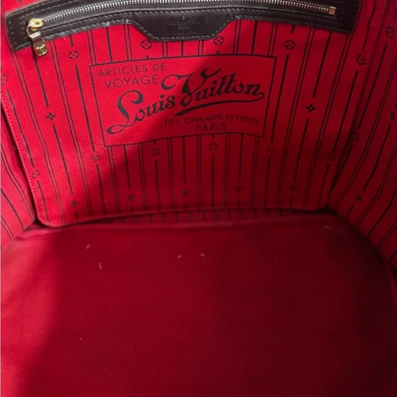 Louis Vuitton Red and Brown Tote Bag - Picture 3 of 14